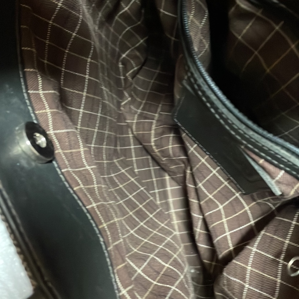 Coach Bleeker tweed herringbone print bucket bag handbag purse - Picture 6 of 7